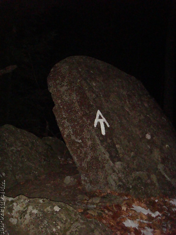0578 2013.11.30 Big Rock With AT Sign South Of Spivey Gap