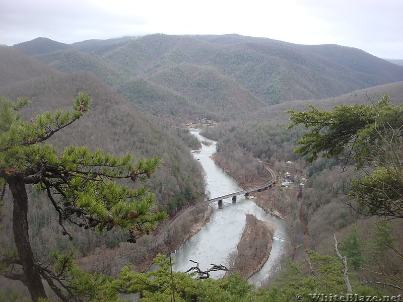 0593 2013.12.29 View Of Nolichucky River From Ridgeline South Of Erwin TN