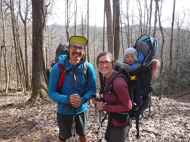 0840 2017.04.02 Ellie, Derrick, and Bekah At Davis Path Campsite