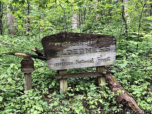 1043 2021.05.30 Thunder Ridge Wilderness Sign