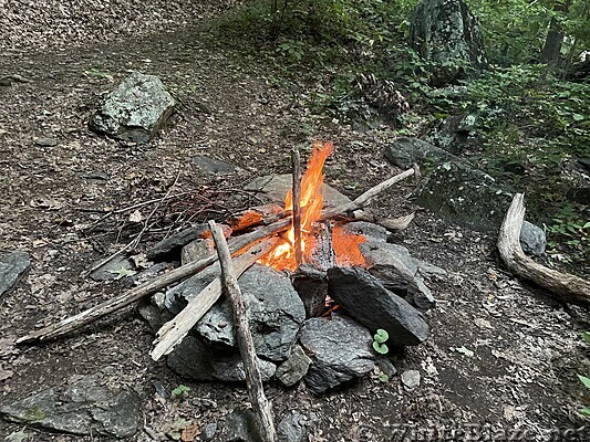 1088 2022.09.03 Campfire At Harpers Creek Shelter Campsite