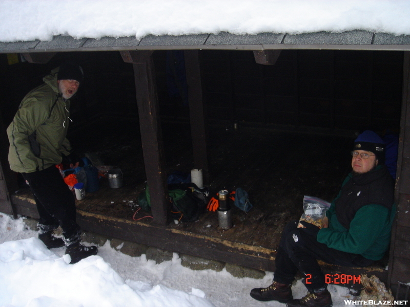 Rattle River Shelter Jan 09 Chatter And Turtle (rick Evans - Non Whiteblaze Member)