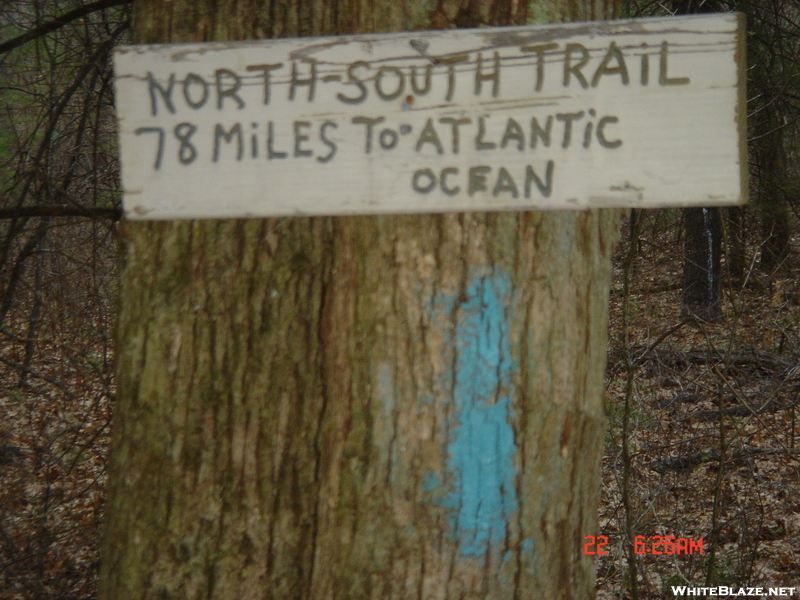 Northern Terminus Of Ri's North-south Trail (beginning Of Mass. Midstate Trail)