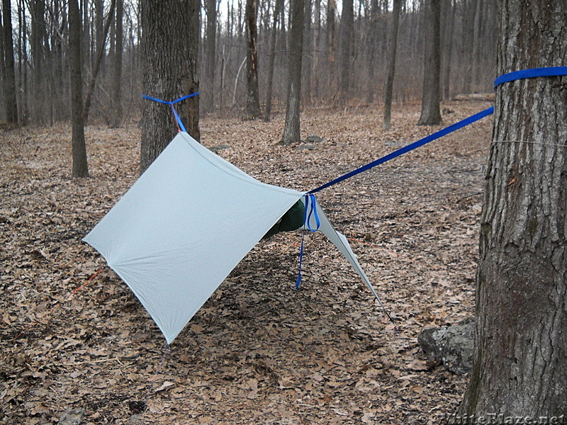 Sunday night. My tarp and hammock