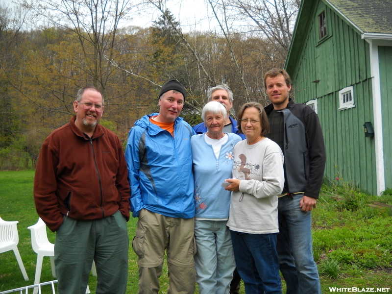 Chenango, River1, 2 Section Hikers From Ga. And Nc At Maria's, Salisbury, Ma. Apr. 2010. She Has A C