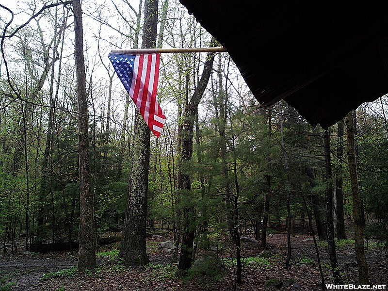 American flag at Brinks Road shelter (NJ)