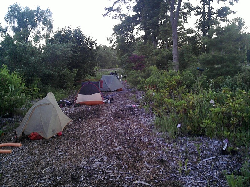 Camping at Native Landscapes Garden Center (NY)