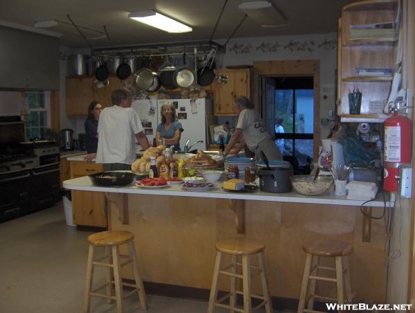 Dinner is ready at Blackburn Trail Center