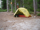 Hubba At Antlers Camp Site by Hiking Ike in Trail & Blazes in Maine