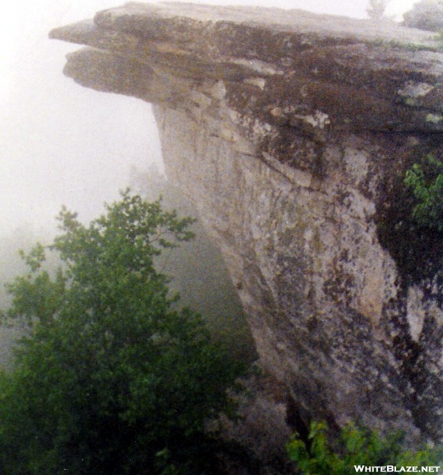 McAfee Knob in the clouds