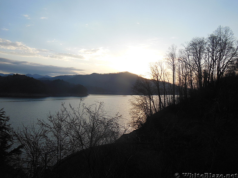 fontana lake at dawn