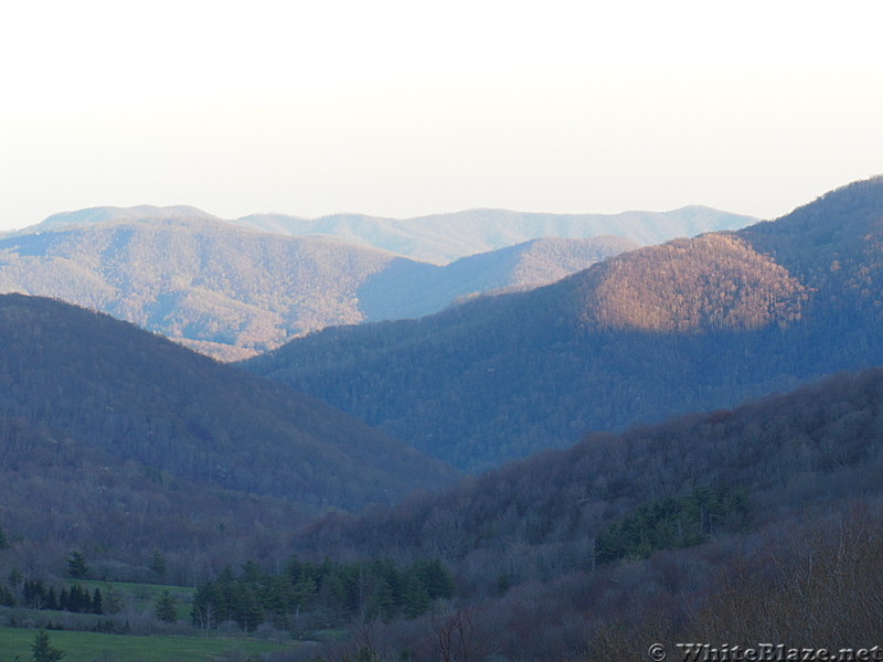 view from overmountain shelter