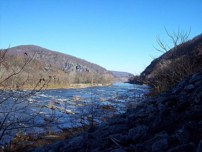 Shenandoah River on the way into Harpers Ferry Nov 2011