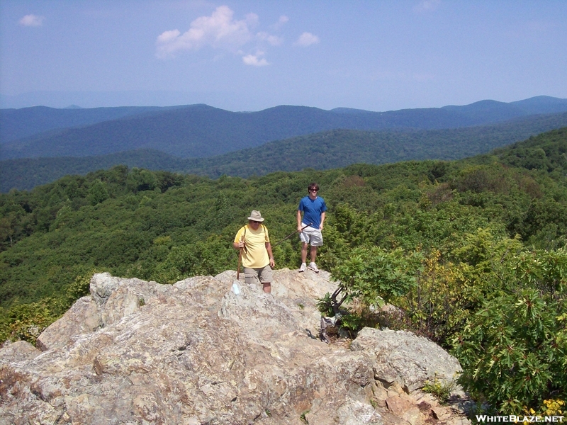 Velo Rider And Scout On Top Of Bearfence Rock Scramble