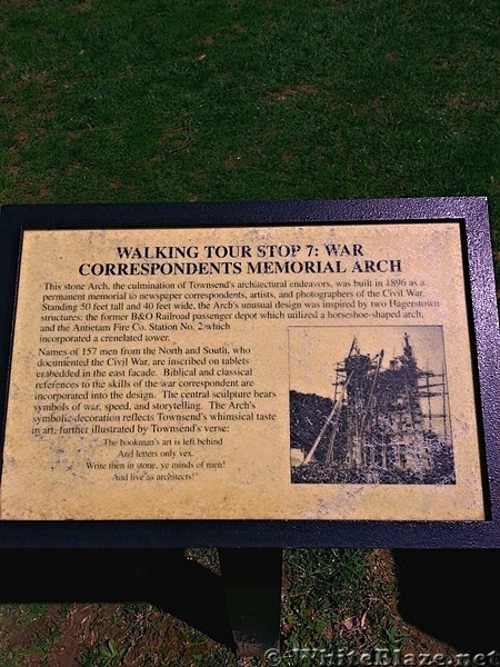War Correspondence Monument Sign