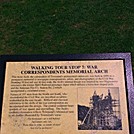 War Correspondence Monument Sign