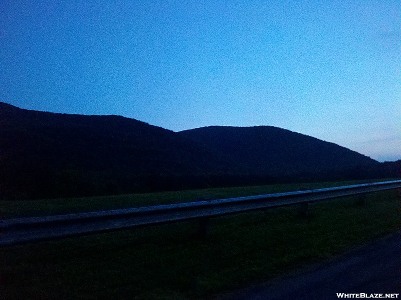 Mt. Prospect at Dusk, from Across Mt. Williams Reservoir, North Adams, MA July 3, 2011