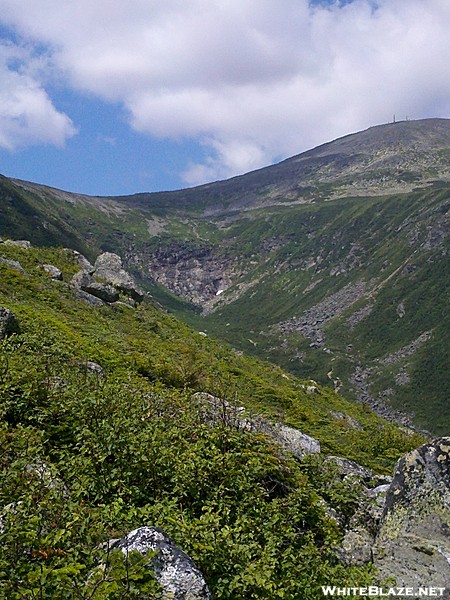 Tuckerman Ravine from Boott Spur Trail Just Above Tree-line (close-up)