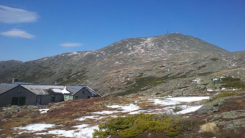 Mt. Washington and Lakes of the Clouds Hut from Crawford Path