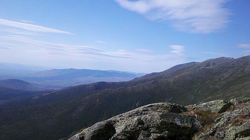 Westward Promontories off Presidential Ridgeline from Rocky Outcrop Near Upper Stretch of Ammonoosuc