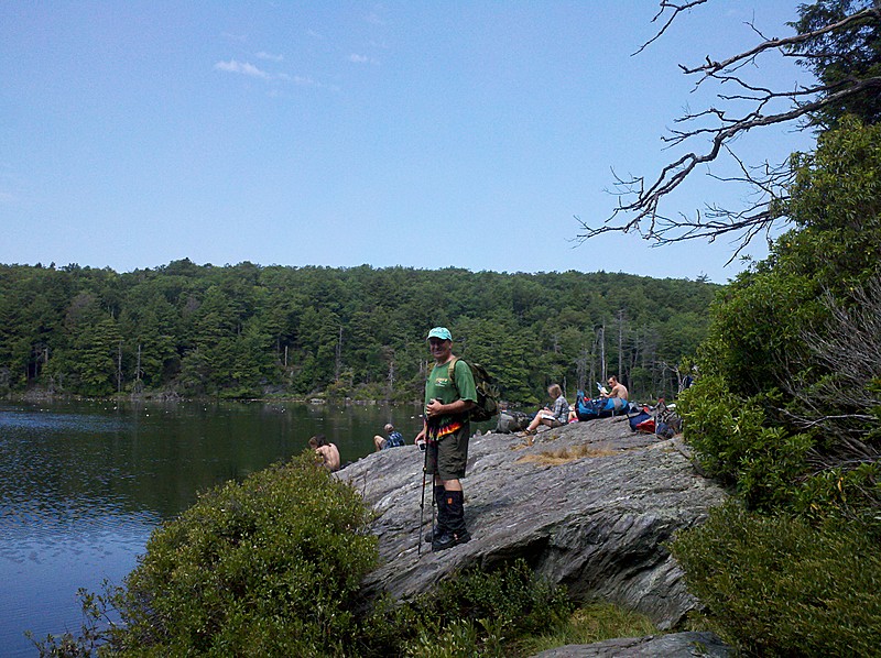 Coach Lou at Guilder Pond, with Mt. Undine in Background, July 14, 2012