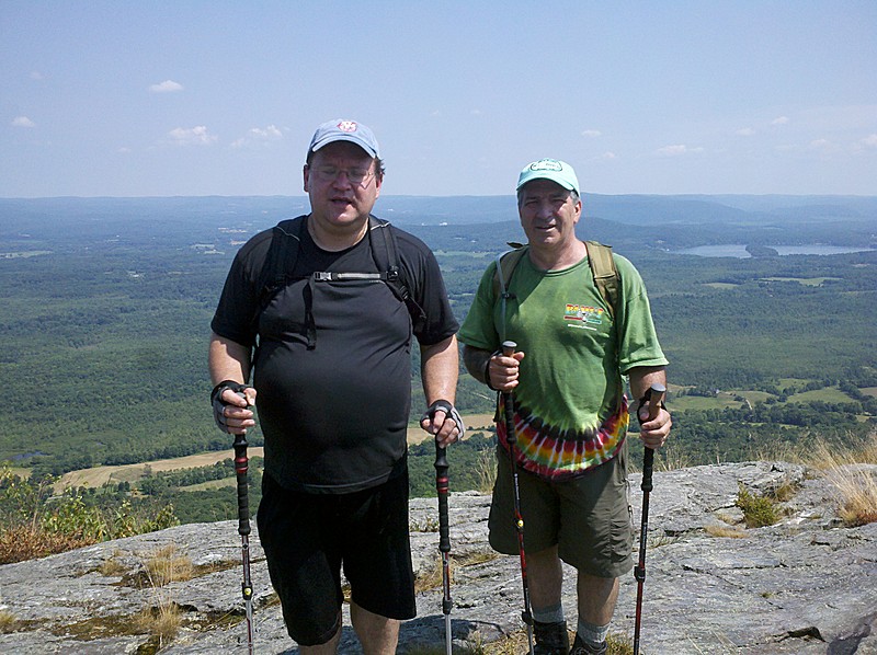 Driver 8 and Coach Lou  at North End of Mt. Race Cliffs, July 14, 2012