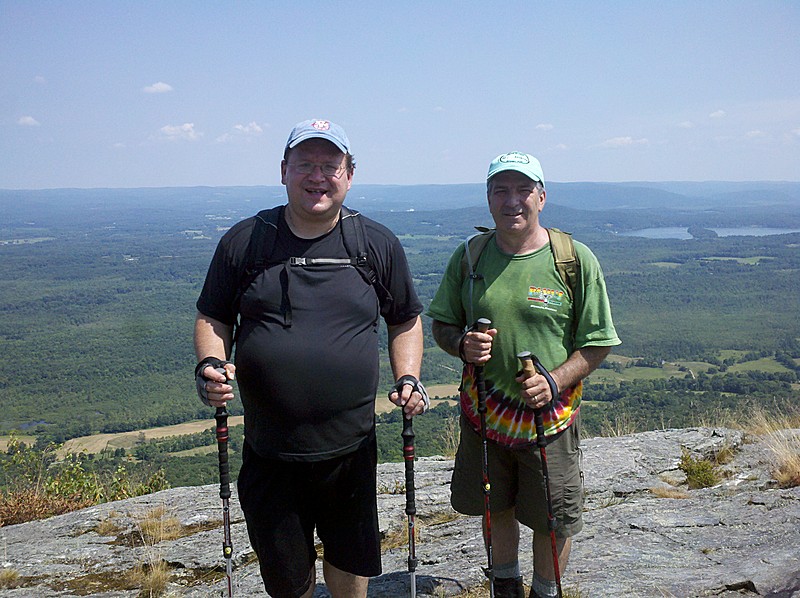 Driver 8 and Coach Lou  at North End of Mt. Race Cliffs, July 14, 2012