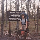 Robin and Dobersam at Springer Mt 1985 by cwardle in Thru - Hikers