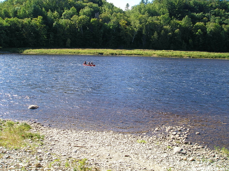 Canoe Midstream On The Kennebec