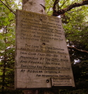 Long Trail sign near border