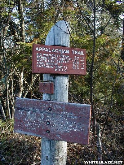 100 Mile Sign in Monson