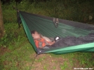 my son sleeps by neo in Hammock camping