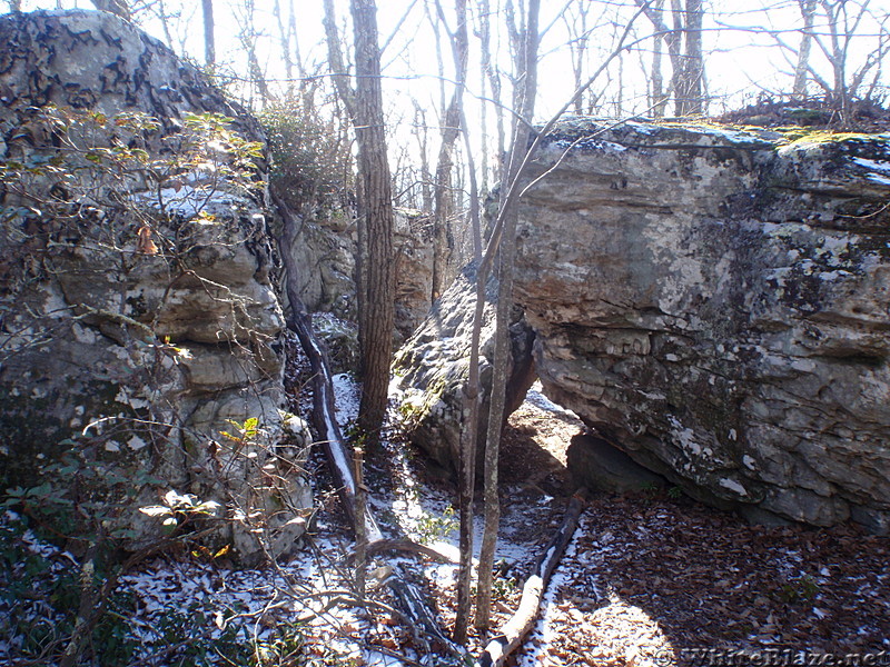 The boulder field on top