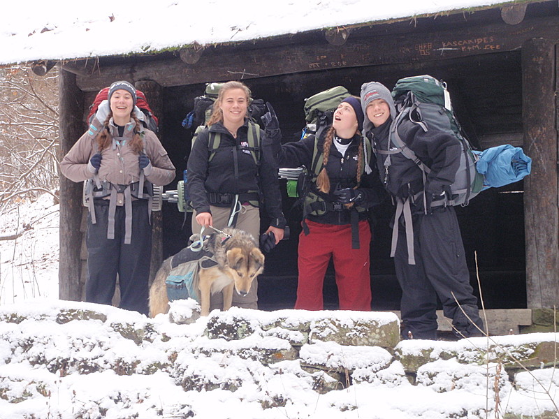 Family winter backpacking trip!