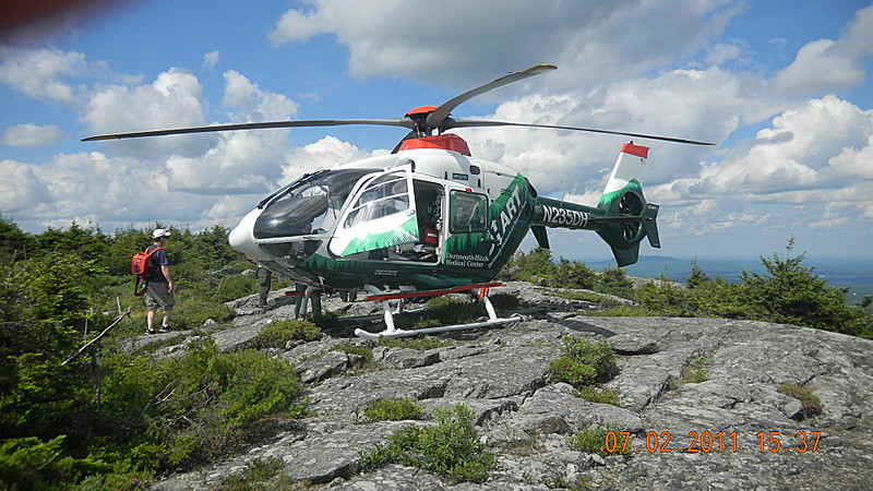 Rescue helicopter at Mt Monadnock