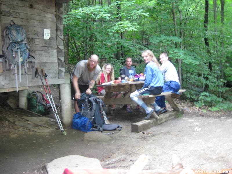 Thruhikers At Telephone Pioneers Shelter