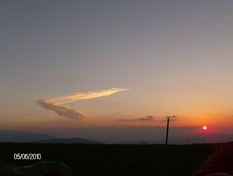 Max Patch the cloud points North.