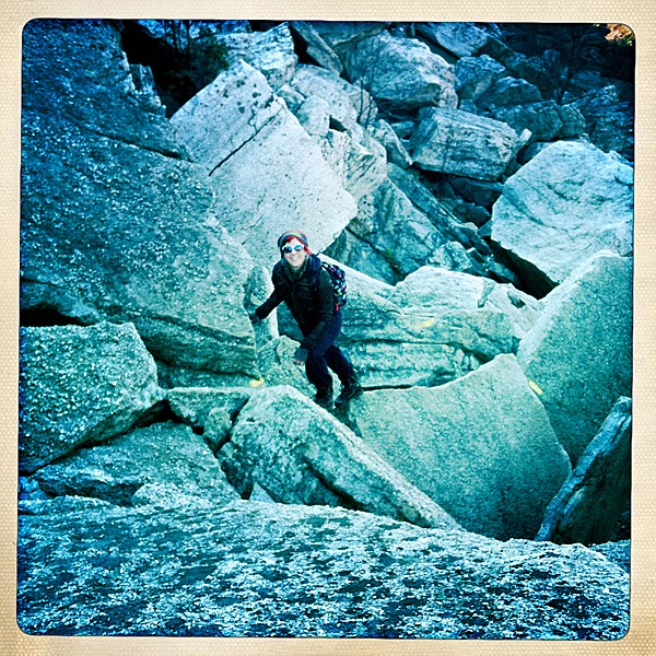 Alex Climbing in Catskills