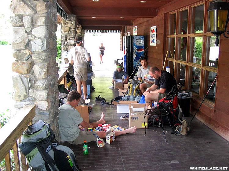 Sorting through mail drops at Fontana Dam