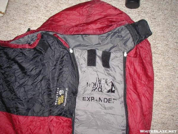 TNF expander panel with MH X-country PG3D bag