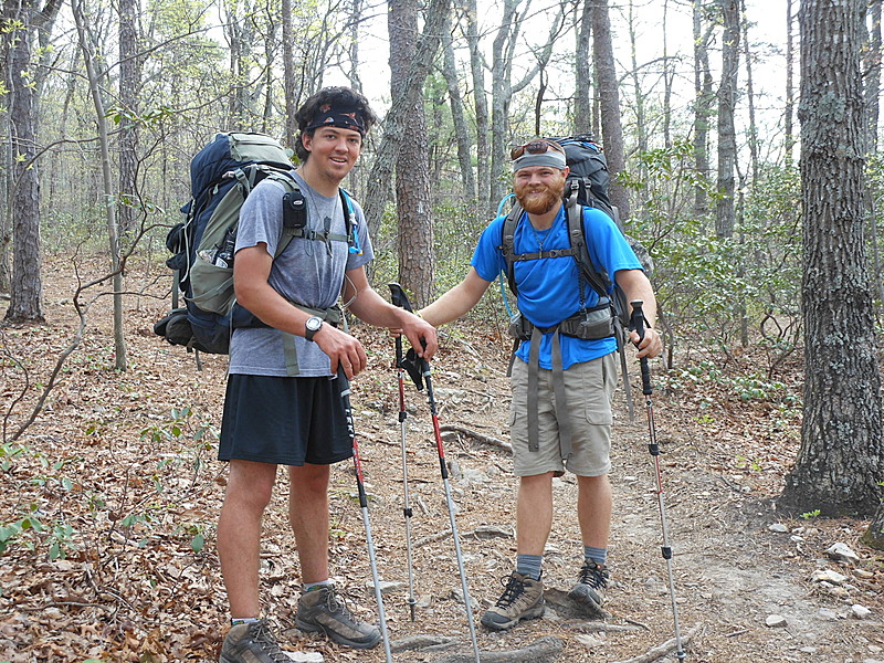 Thru hikers, L- Viking, R- Iceman