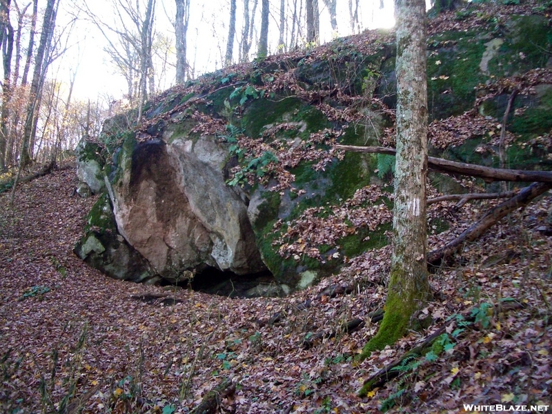 Rock Overhang On Slopes Of Bluff Mountain