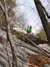 Sunshine & Caitlin Atop Rockface by Kerosene in Day Hikers