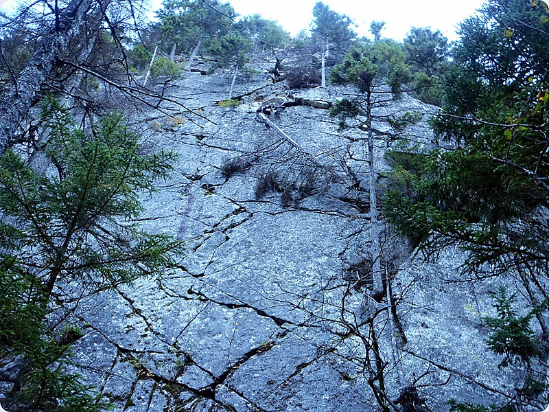 Sheer Rock Wall in Mahoosuc Notch
