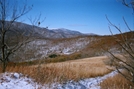 Overmountain Shelter With Snow-covered Jane Bald