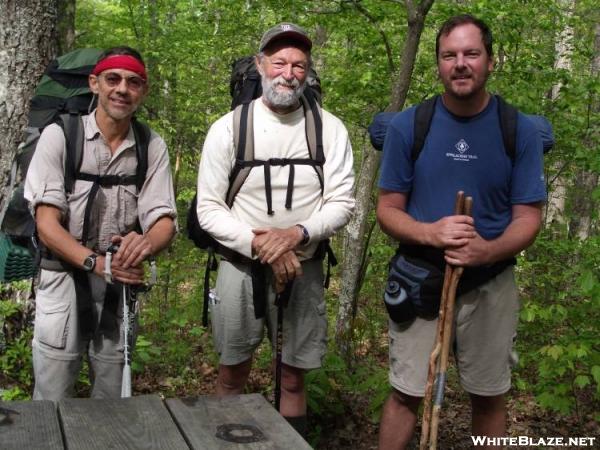 Thru-hikers at Bailey Gap Shelter