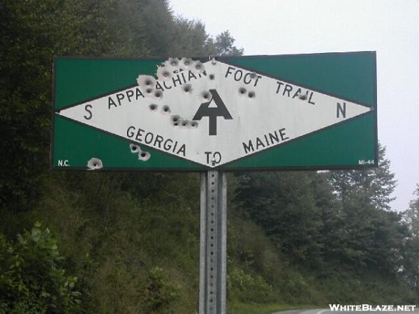 Hiker Crossing Sign