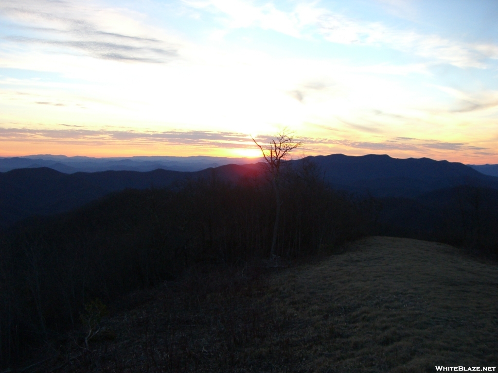 Silers bald view sunset