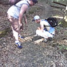 My boys checking out a trail friend.....