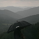 Rain at dusk, Overmountain Shelter